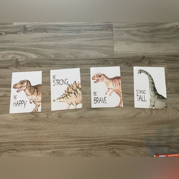 Canvas Dinosaur Prints - Picture 1 of 5